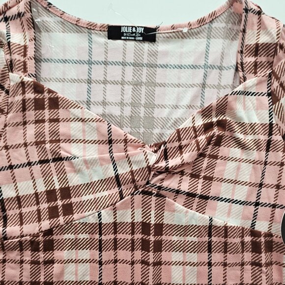 JOLIE & JOY Plaid Crop Top - Picture 4 of 8